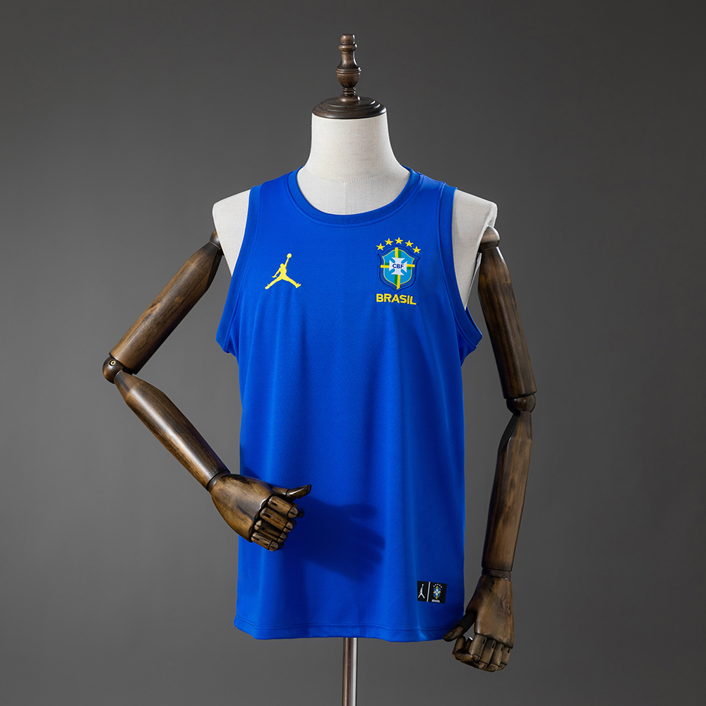 Brazil 2026 Training Vest Blue Jersey