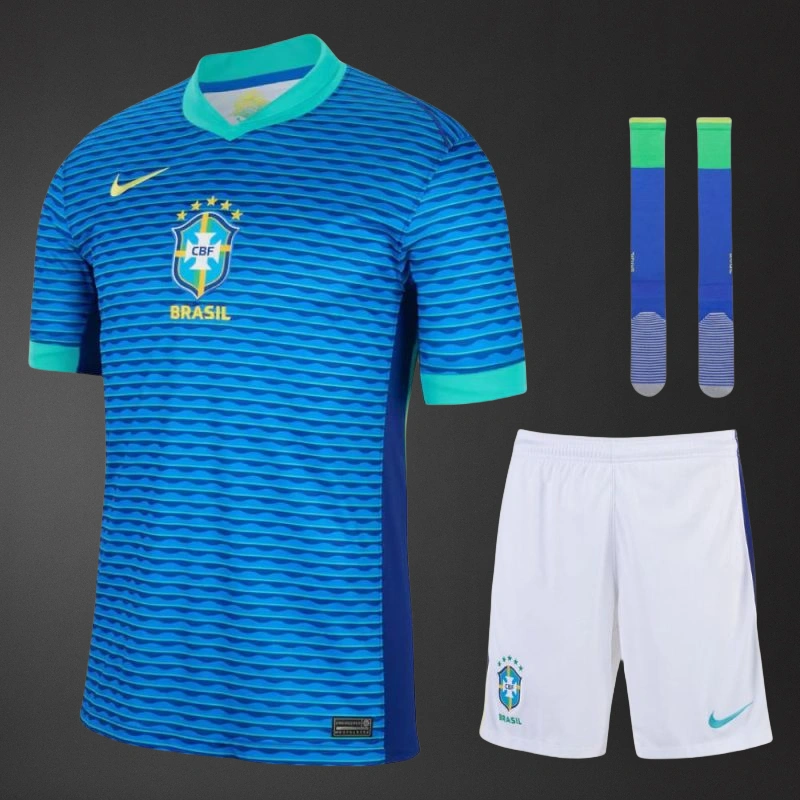 Brazil 2025 Away Full kids kit Jersey