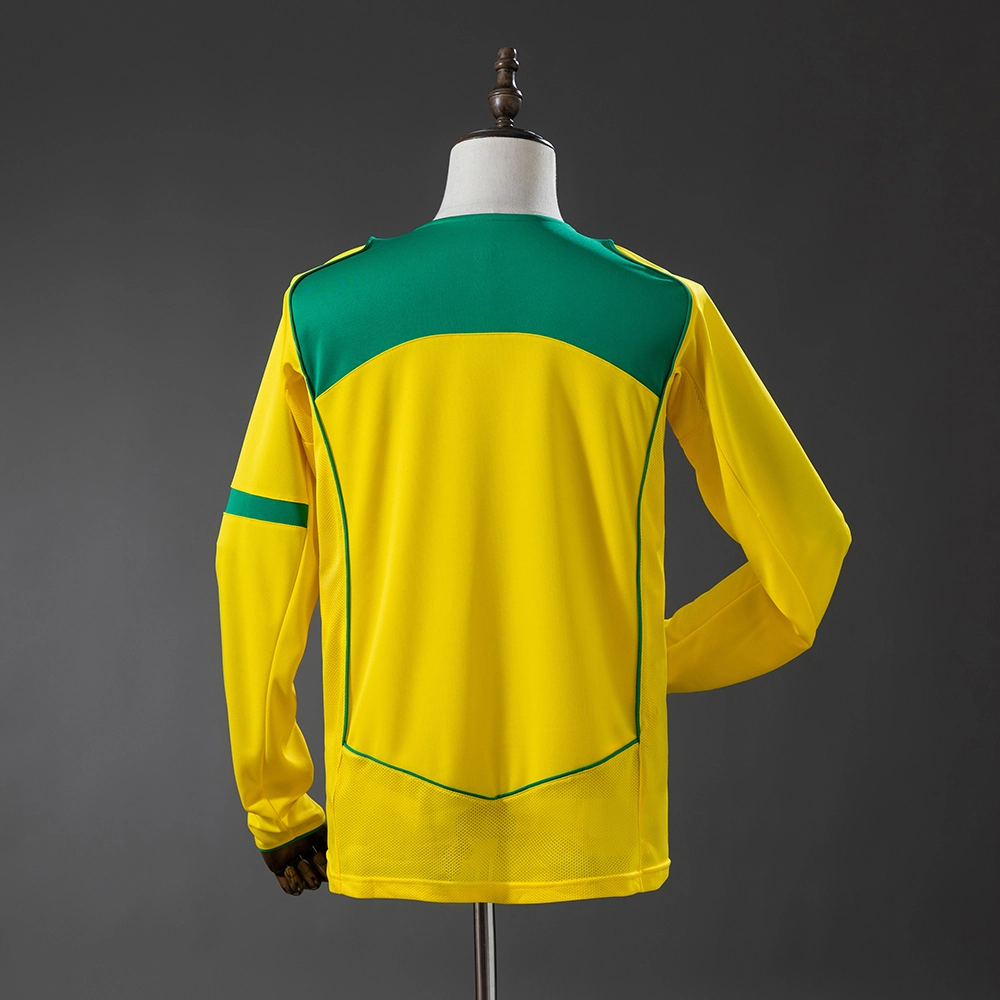 Brazil 2004 Home Long Sleeve Retro Jersey Foto 2