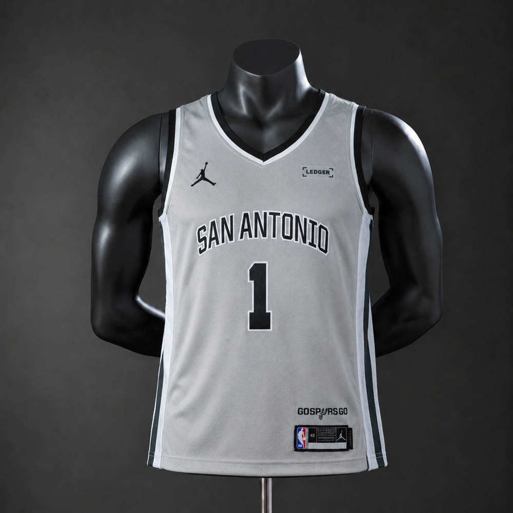 San Antonio Spurs City Edition Castle #1 NBA Jersey Embroidered Version