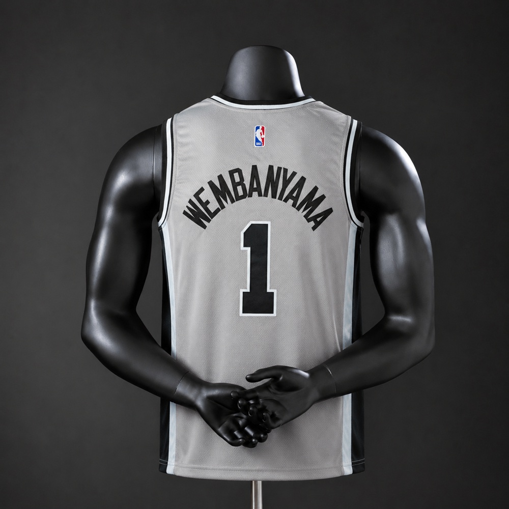San Antonio Spurs City Edition Castle #1 NBA Jersey Embroidered Version Foto 2