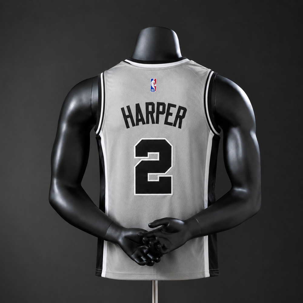 San Antonio Spurs City Edition Castle #2 NBA Jersey Embroidered Version Foto 2