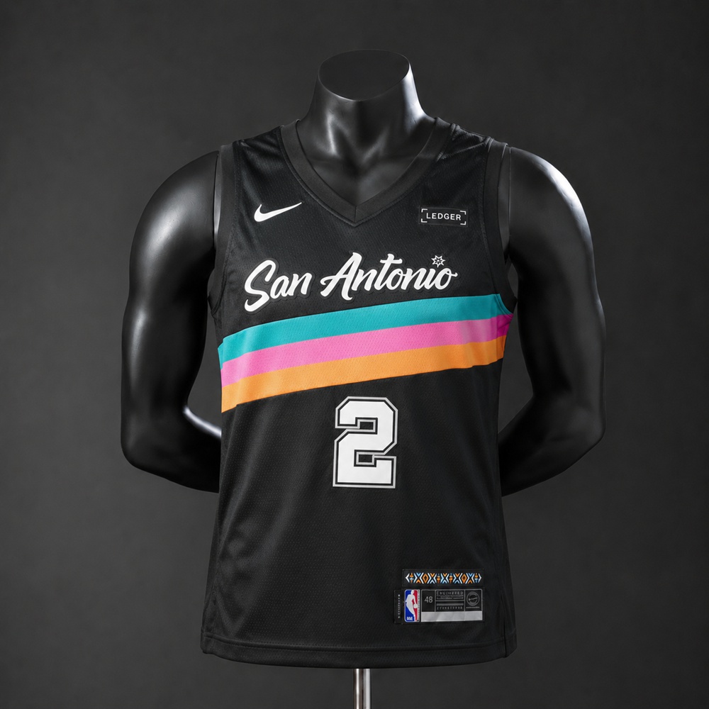 San Antonio Spurs City Edition Leonard #2 NBA Jersey Embroidered Version