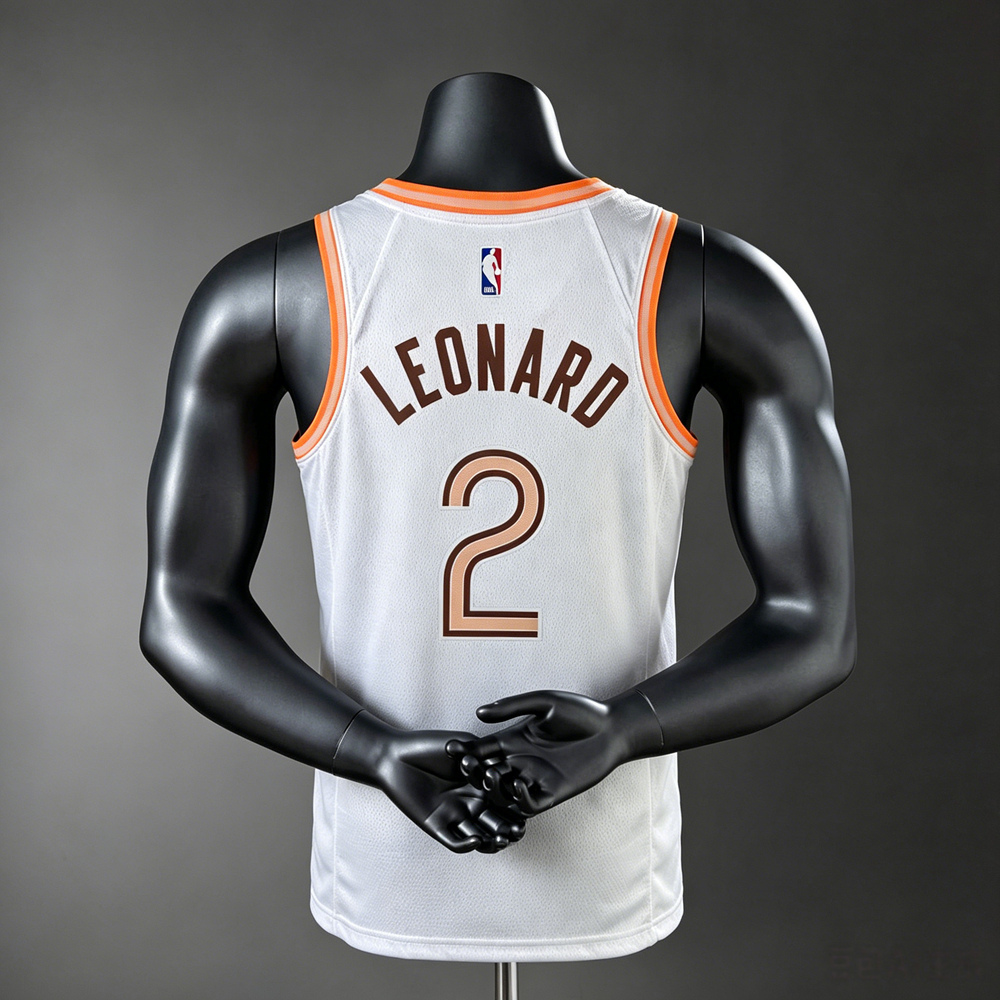 San Antonio Spurs Association Edition Leonard #2 NBA Jersey Silk Version Foto 2