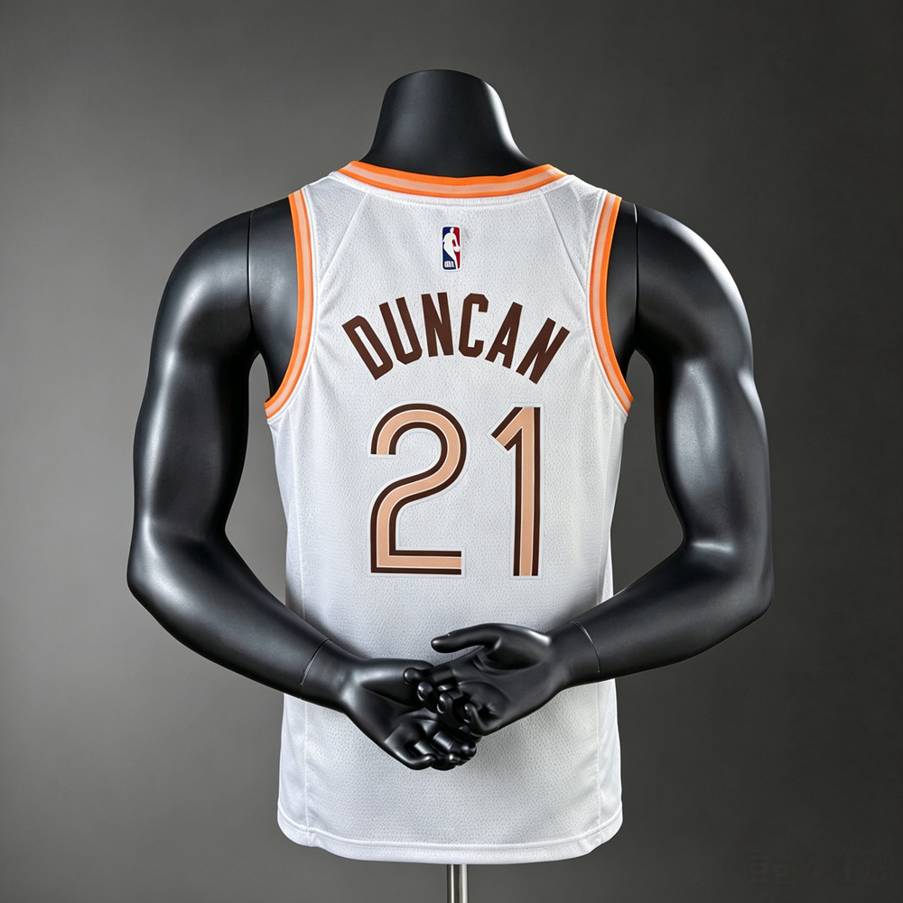 San Antonio Spurs Association Edition Duncan #21 NBA Jersey Silk Version Foto 2