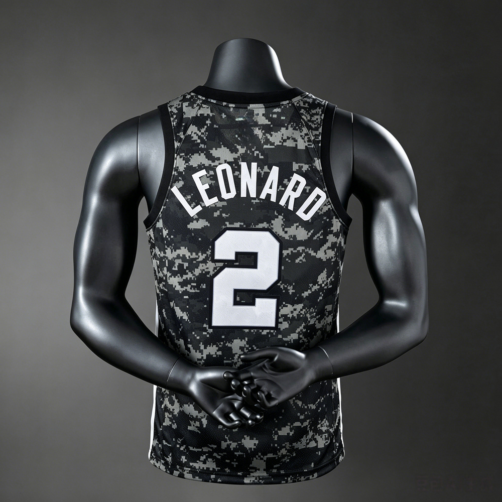 San Antonio Spurs City Edition Leonard #2 NBA Jersey Silk Version Foto 2