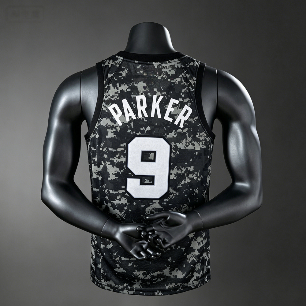 San Antonio Spurs City Edition Parker #9 NBA Jersey Silk Version Foto 2