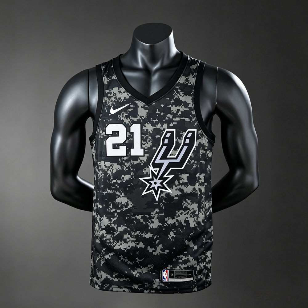 San Antonio Spurs City Edition Duncan #21 NBA Jersey Silk Version
