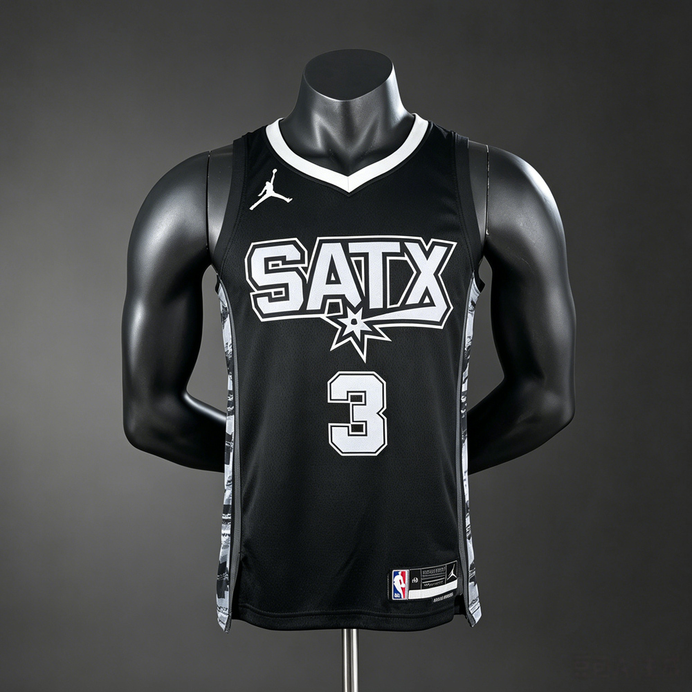San Antonio Spurs Icon Edition Paul #3 NBA Jersey Silk Version