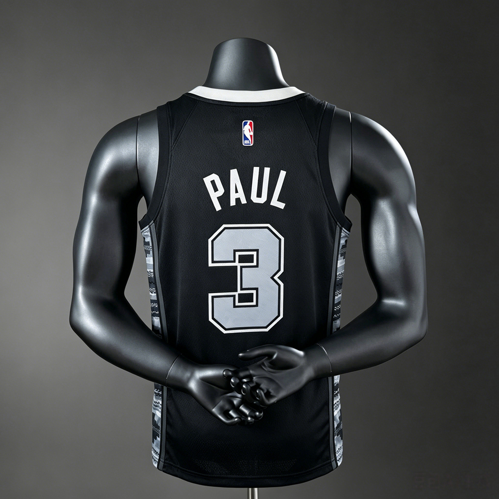 San Antonio Spurs Icon Edition Paul #3 NBA Jersey Silk Version Foto 2