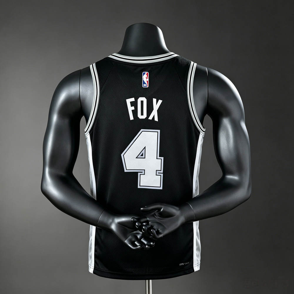 San Antonio Spurs Icon Edition Fox #4 NBA Jersey Silk Version Foto 2