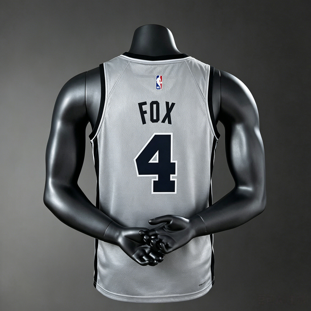 San Antonio Spurs Statement Edition Fox #4 NBA Jersey Silk Version Foto 2