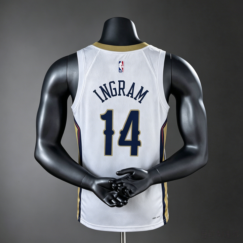 New Orleans Pelicans City Edition Ingram #14 NBA Jersey Silk Version Foto 2