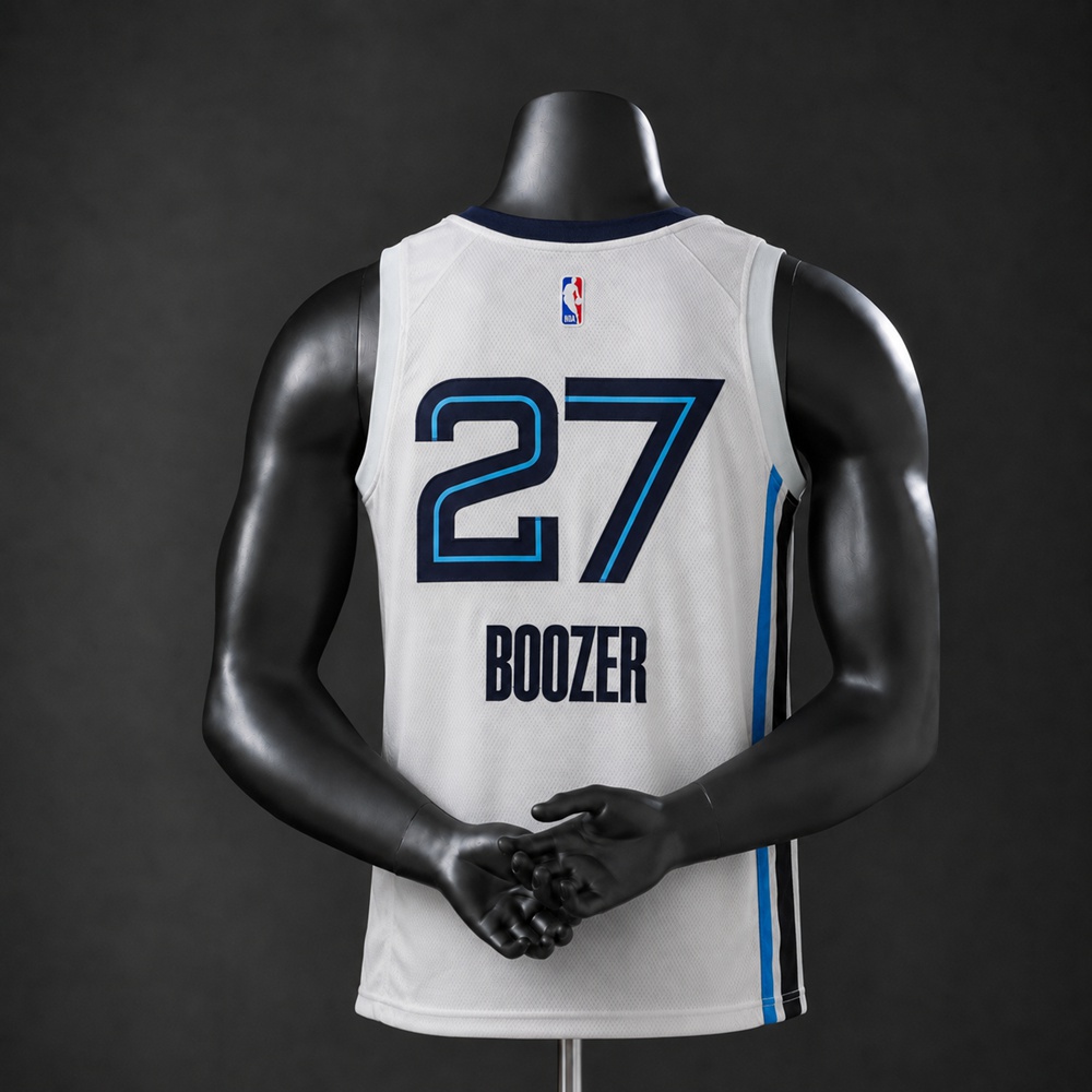Memphis Grizzlies Association Edition Cameron Boozer #27 NBA Jersey Embroidered Version Foto 2
