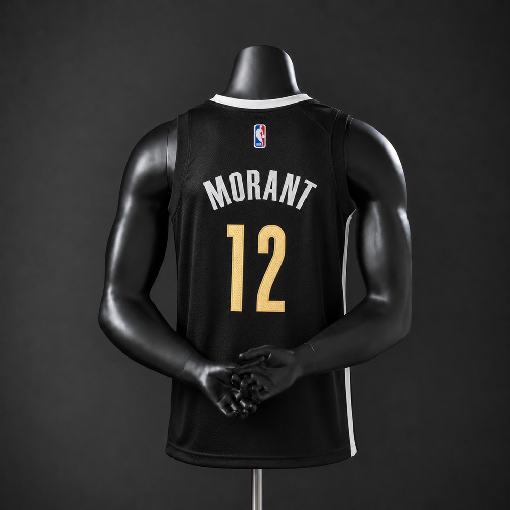 Memphis Grizzlies City Edition Ja Morant #12 NBA Jersey Embroidered Version1 (1) Foto 2