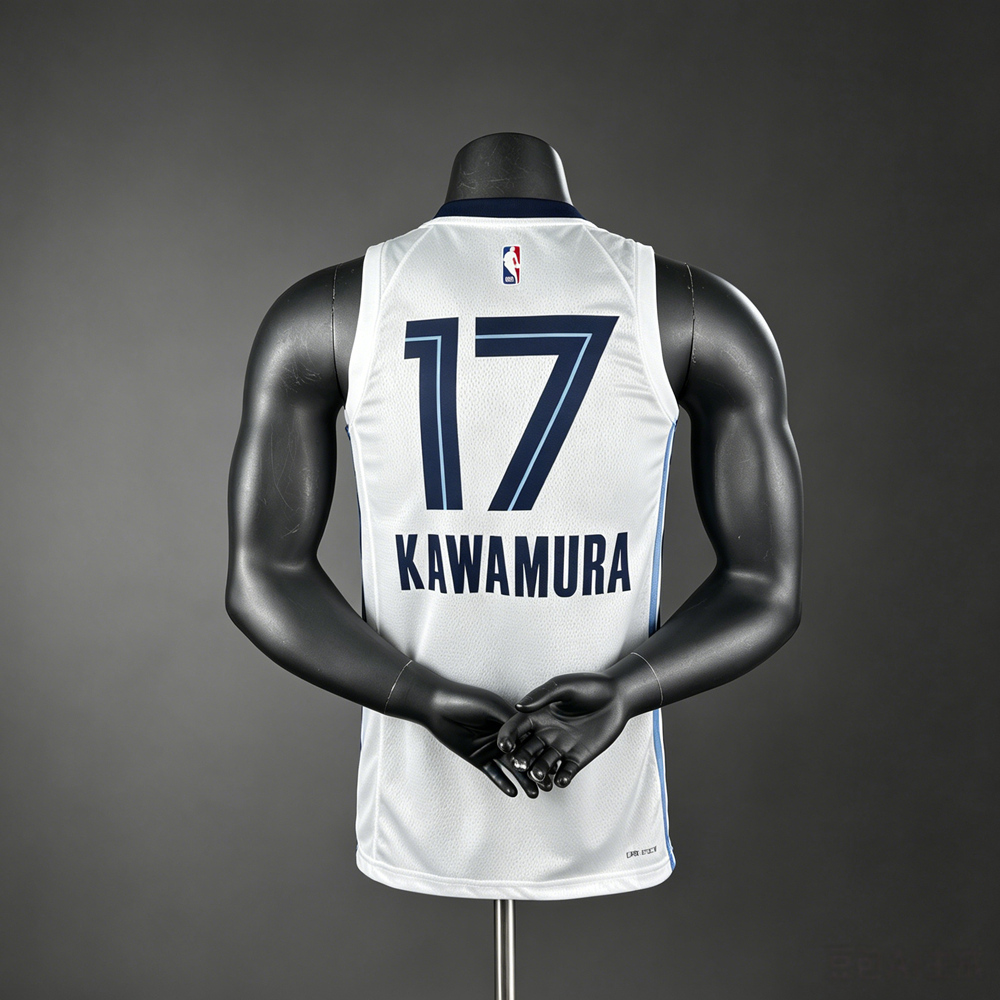 Memphis Grizzlies Association Edition Kawamura #17 NBA Jersey Silk Version Foto 2