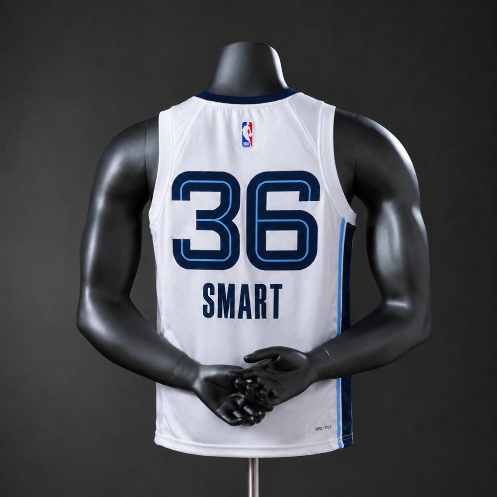 Memphis Grizzlies Association Edition Smart #36 NBA Jersey Silk Version Foto 2