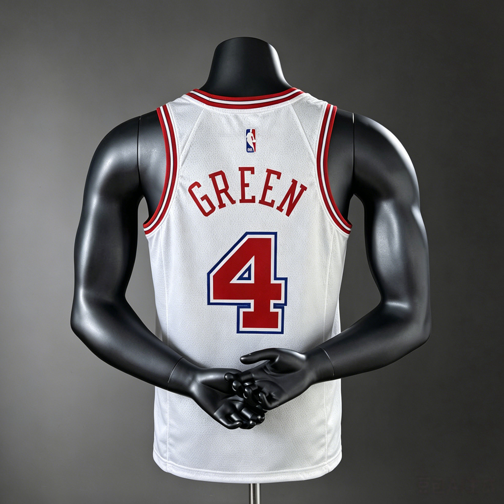 Houston Rockets  Classic Edition Green #4 NBA Jersey Silk Version Foto 2
