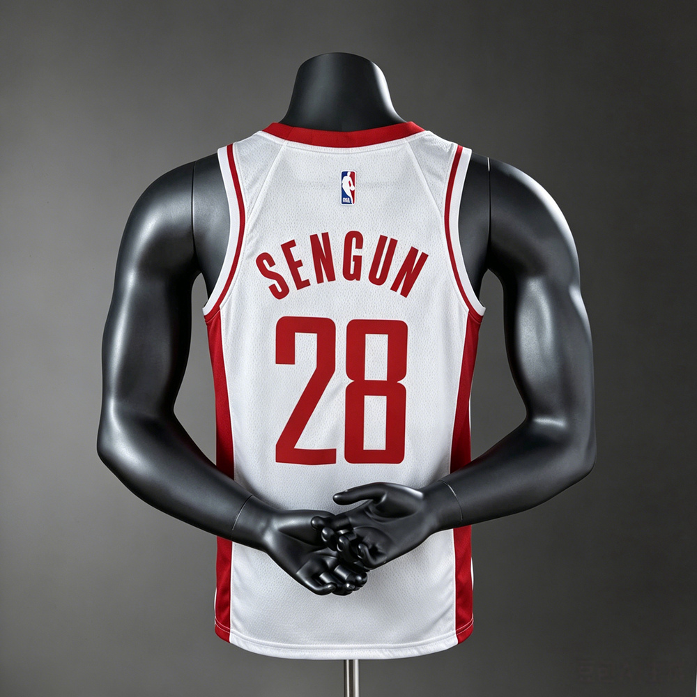 Houston Rockets Association Edition Sengun #28 NBA Jersey Silk Version Foto 2
