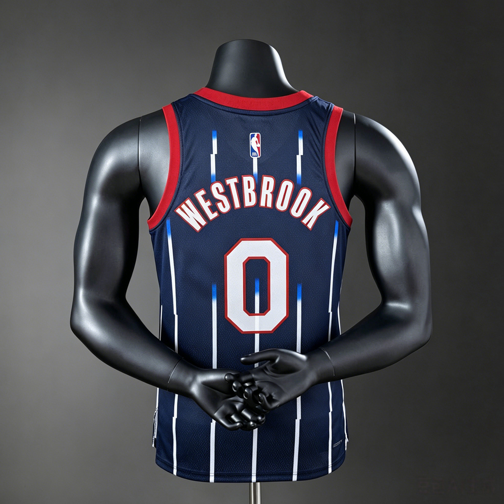 Houston Rockets City Edition Westbrook #0 NBA Jersey Silk Version Foto 2