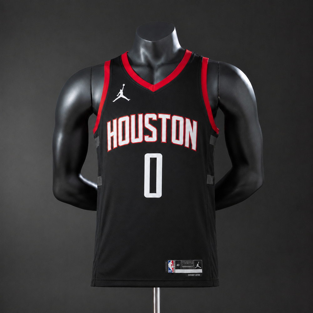 Houston Rockets Statement Edition Westbrook #0 NBA Jersey Silk Version