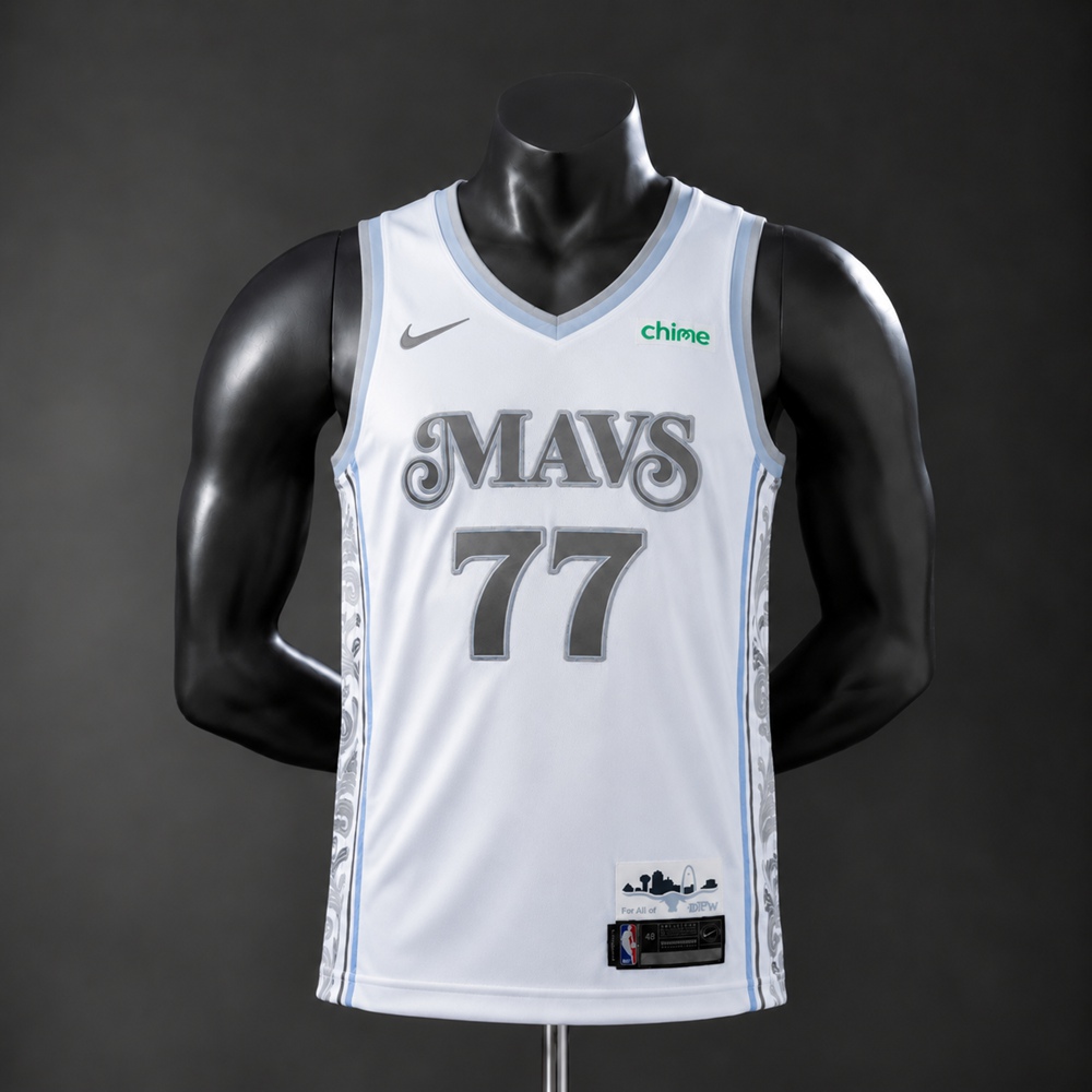 Dallas Mavericks City Edition Dončić #77 NBA Jersey Embroidered Version