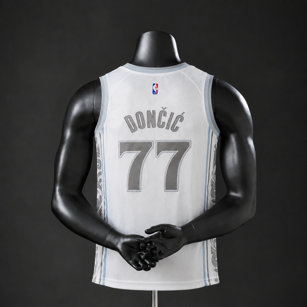 Dallas Mavericks City Edition Dončić #77 NBA Jersey Embroidered Version Foto 2
