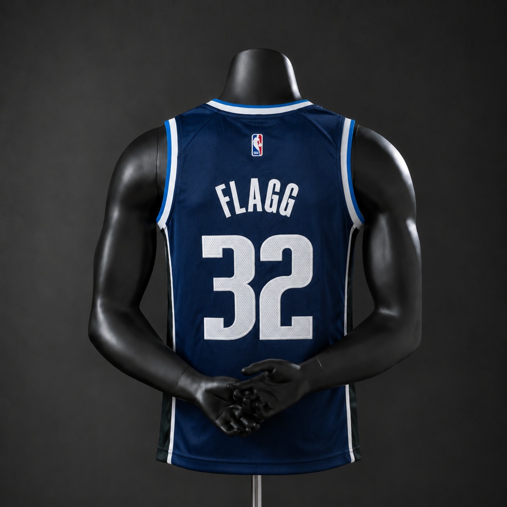 Dallas Mavericks City Edition Flagg #32 NBA Jersey Embroidered Version Foto 2