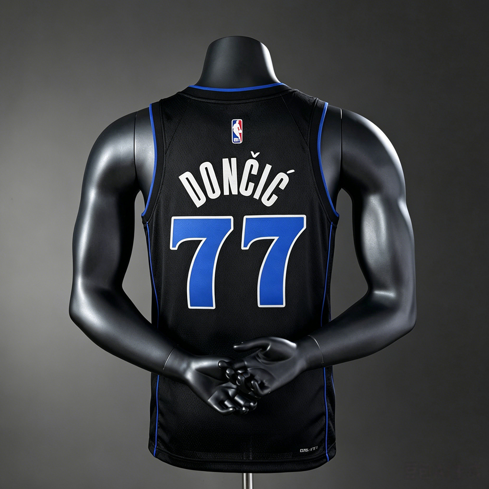 Dallas Mavericks City Edition Luka Doncic #77 NBA Jersey Silk Version Foto 2