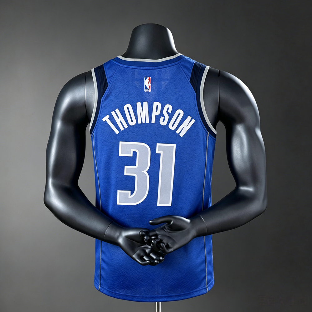 Dallas Mavericks Icon Edition Thompson #31 NBA Jersey Silk Version Foto 2