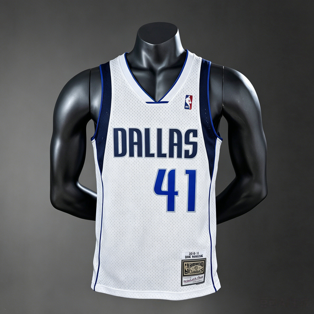 Dallas Mavericks Hardwood Classics Edition Nowitzki #41 NBA Jersey Silk Version