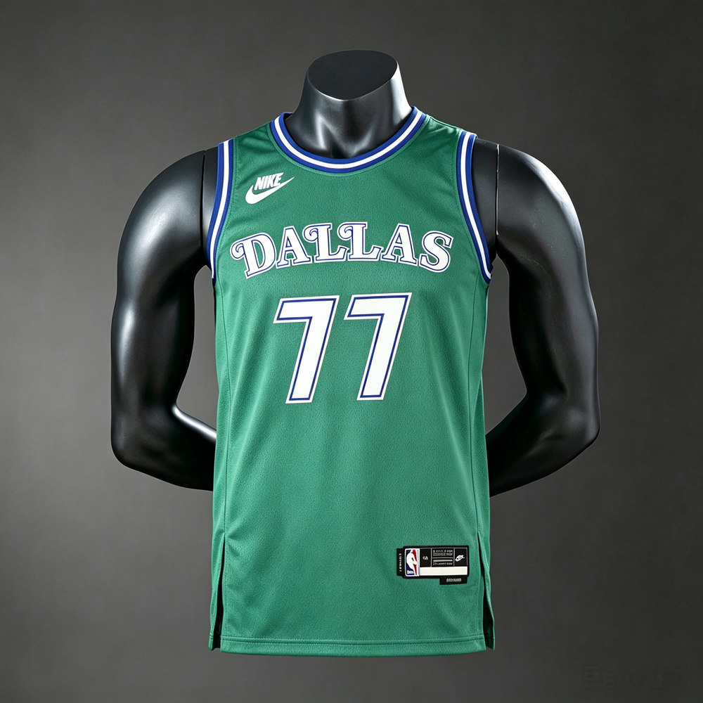 Dallas Mavericks Hardwood Classics Edition Doncic #77 NBA Jersey Silk Version
