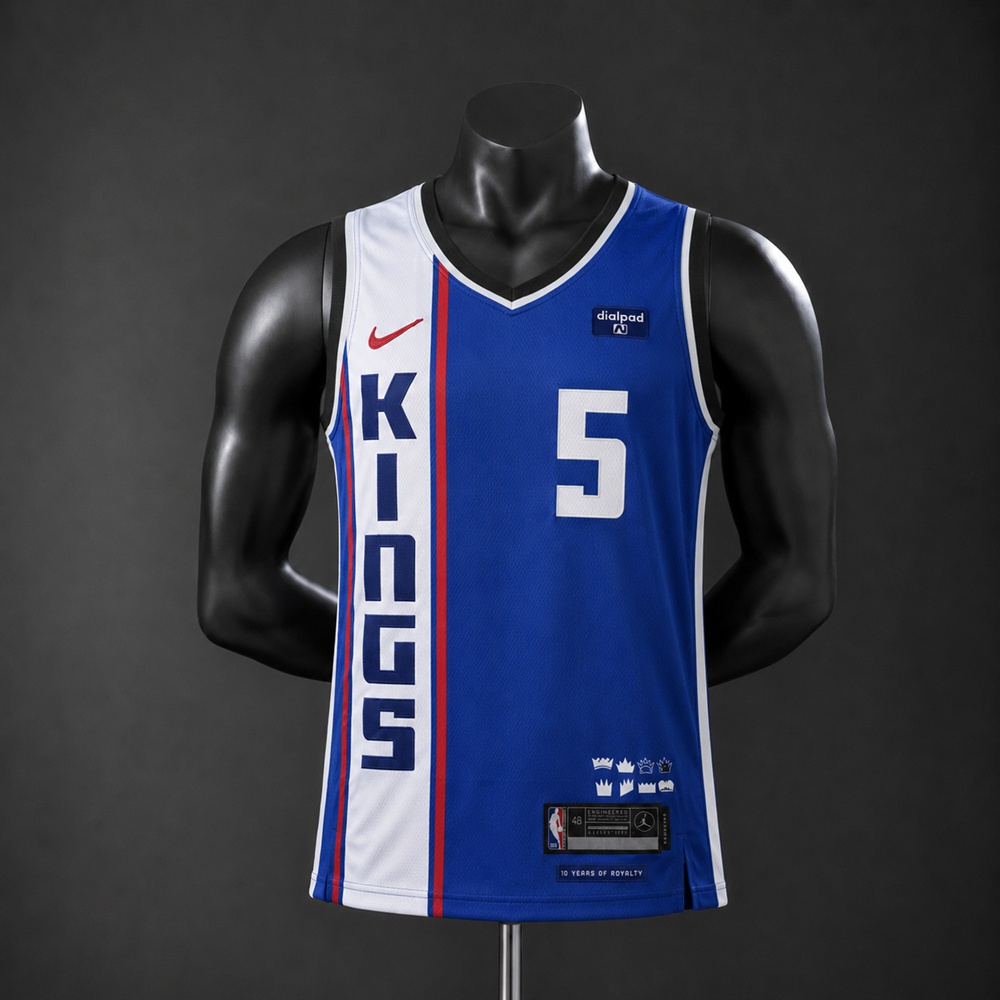 Sacramento Kings City Edition Fox #5 NBA Jersey Embroidered Version