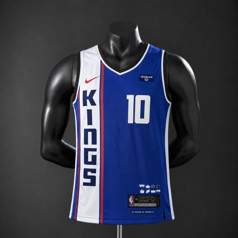 Sacramento Kings City Edition Domantas Sabonis #10 NBA Jersey Embroidered Version