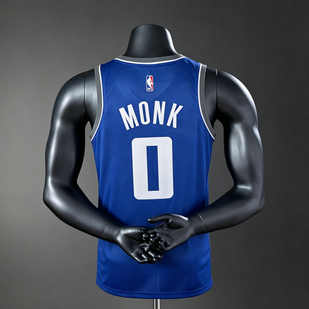 Sacramento Kings City Edition Monk #0 NBA Jersey Silk Version Foto 2