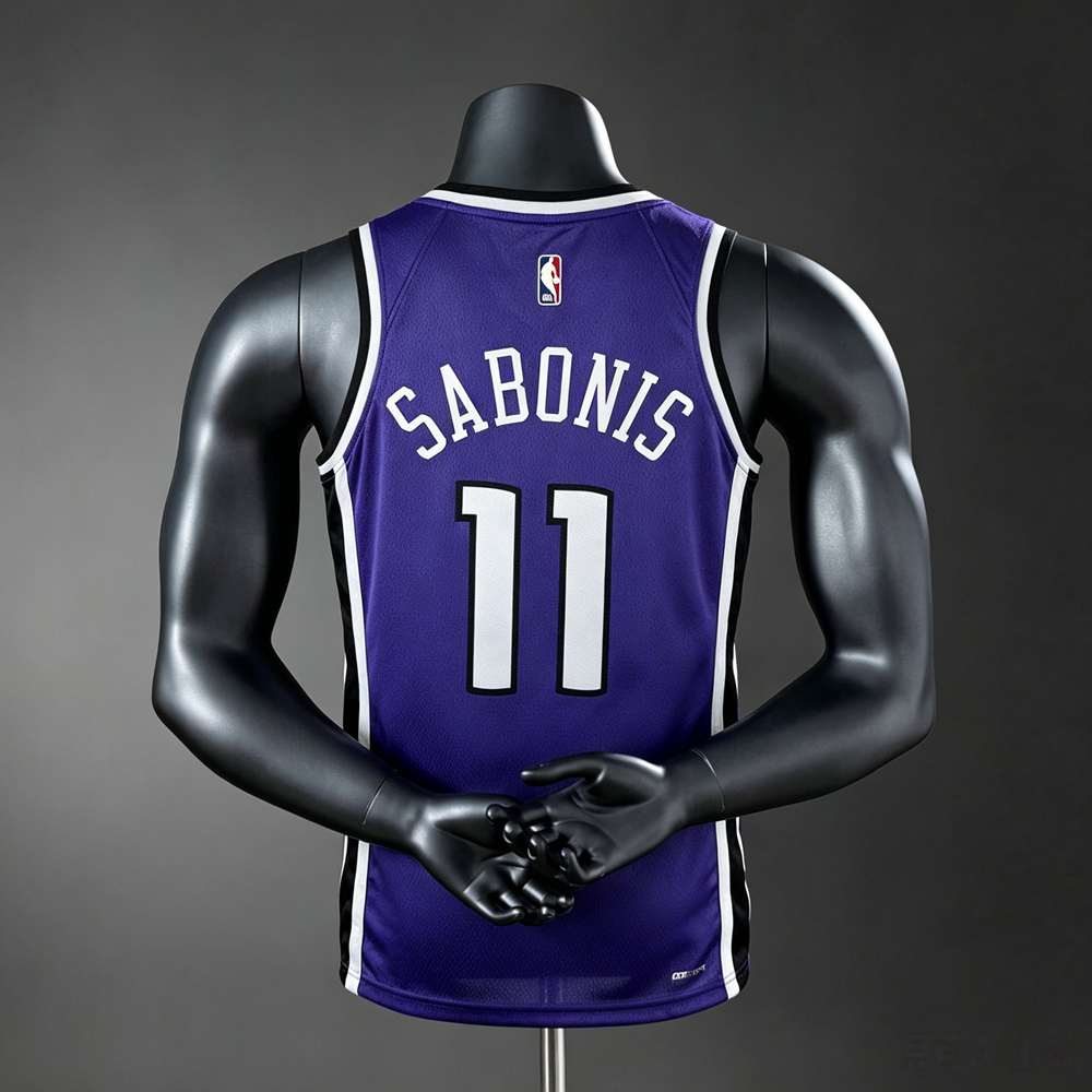 Sacramento Kings Icon Edition Sabonis #11 NBA Jersey Silk Version Foto 2