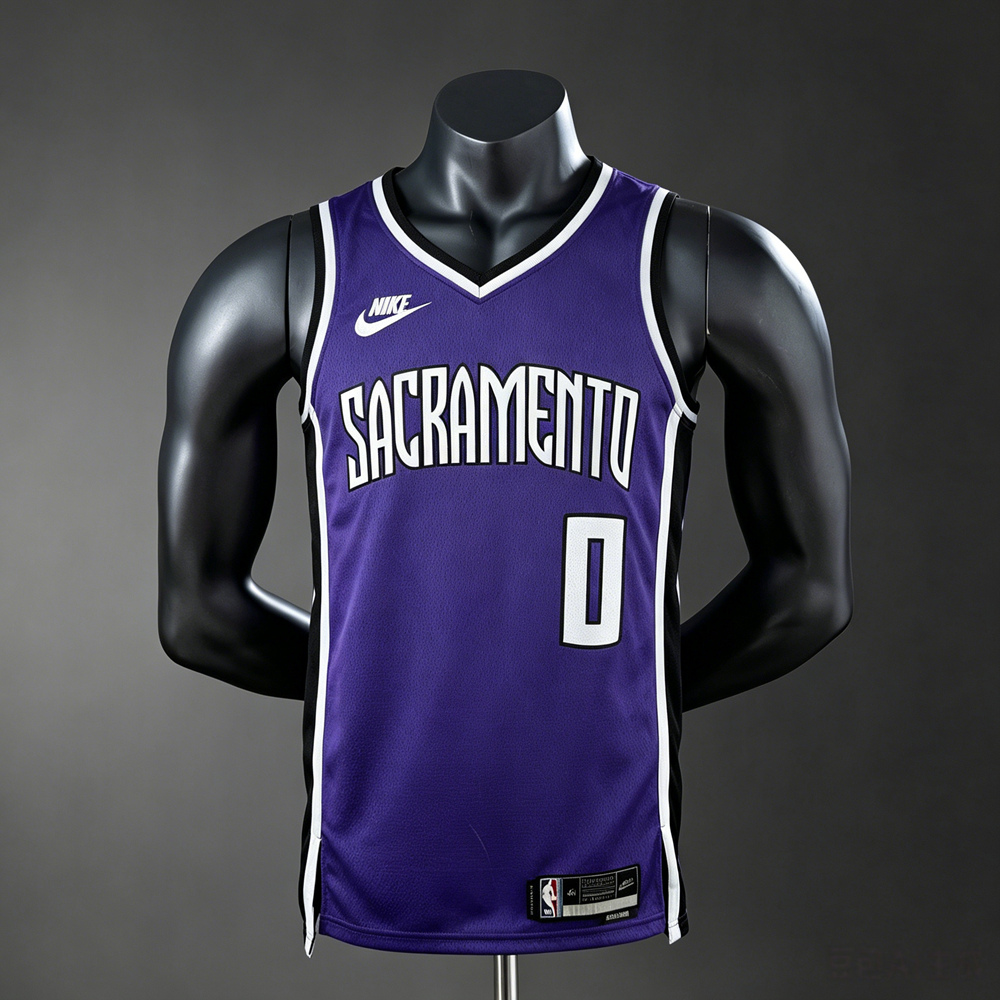 Sacramento Kings Classic Edition Monk #0 NBA Jersey Silk Version