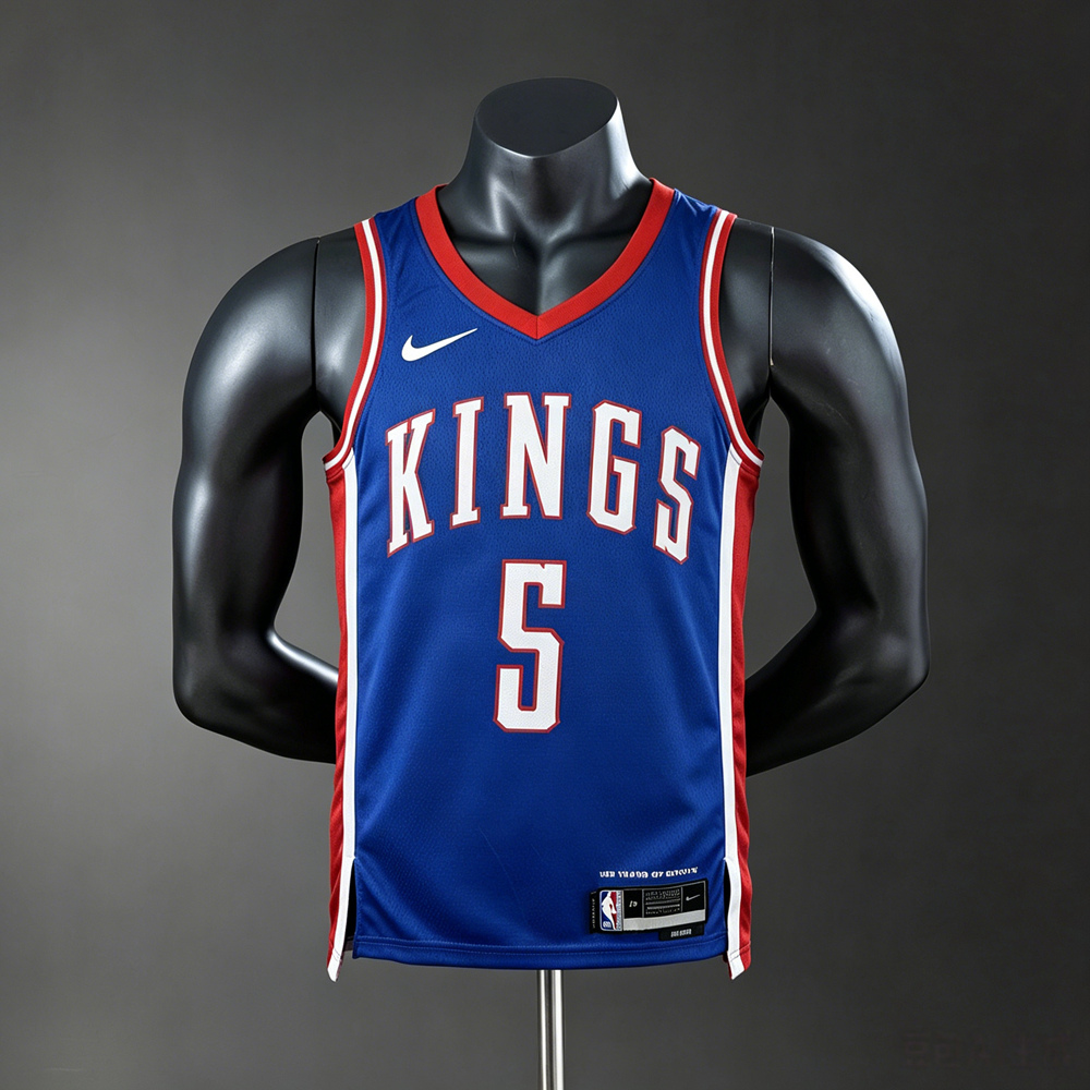 Sacramento Kings Classic Edition Fox #5 NBA Jersey Silk Version