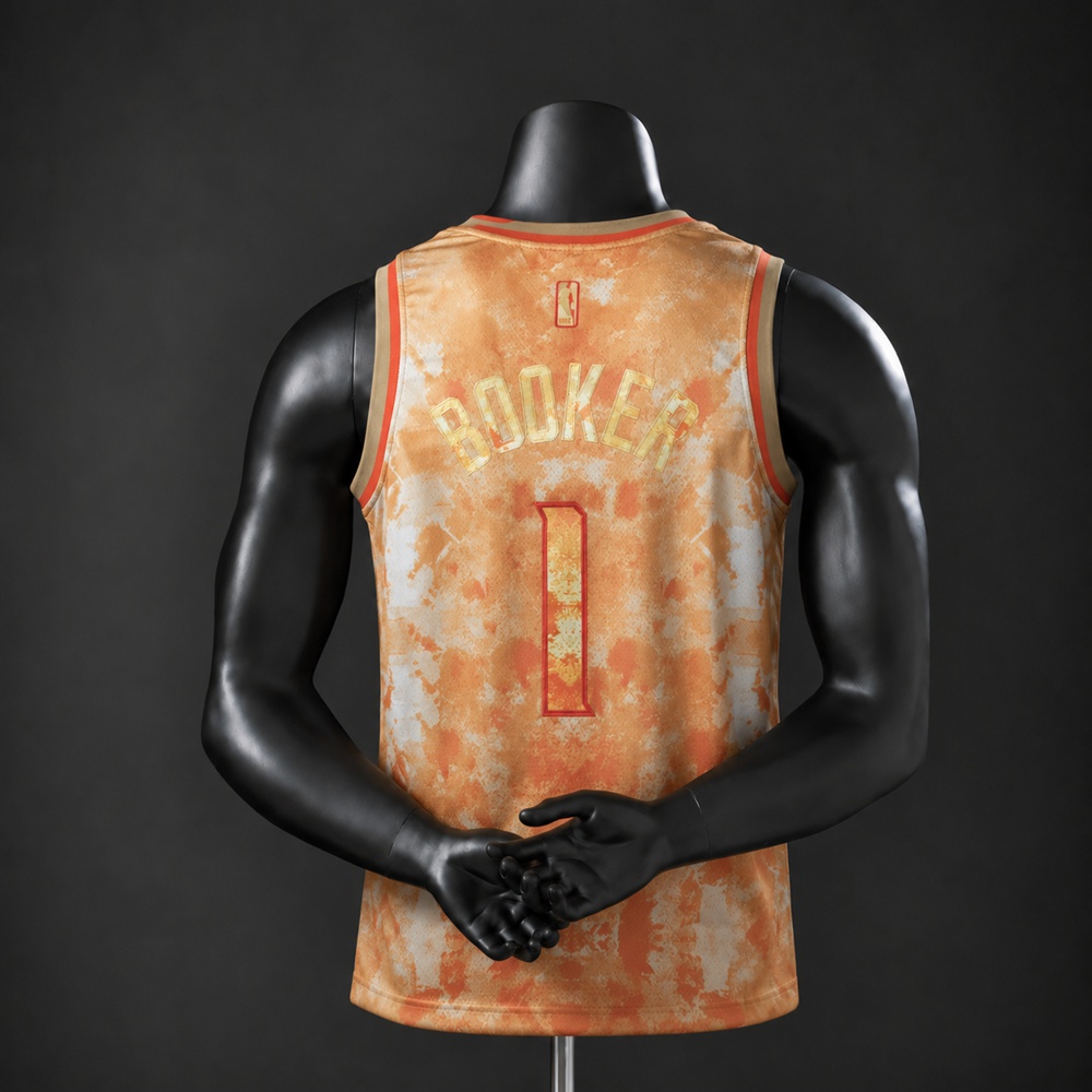 Phoenix Suns City Edition Booker #1 NBA Jersey Embroidered Version Foto 2