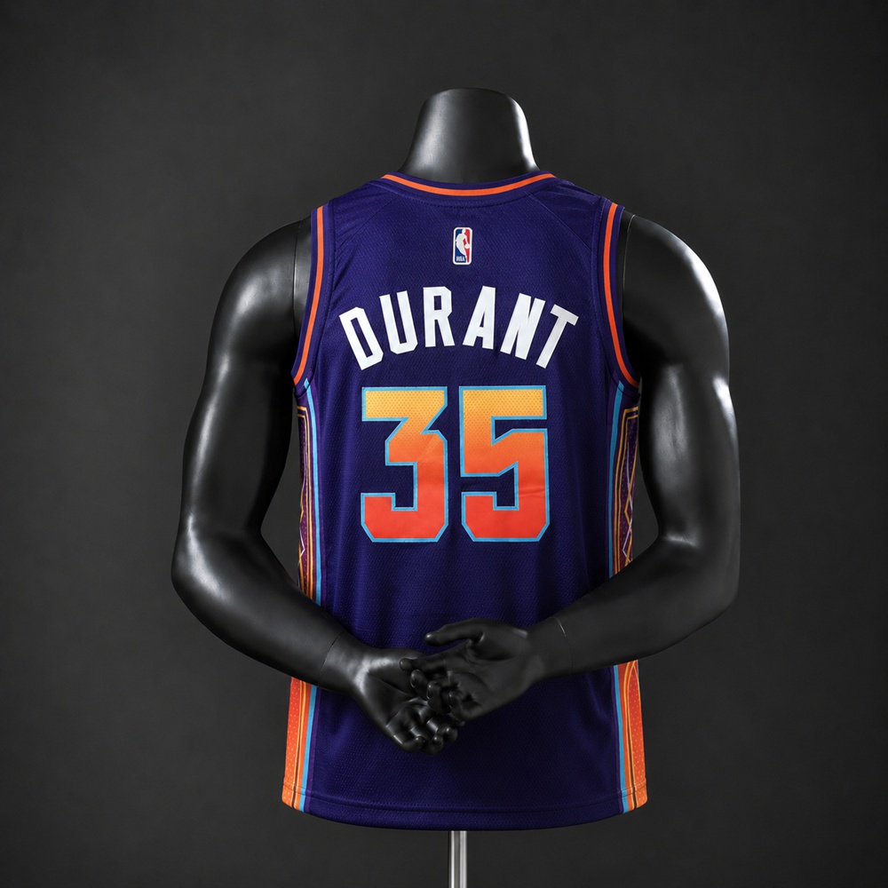 Phoenix Suns City Edition Durant #35 NBA Jersey Embroidered Version Foto 2
