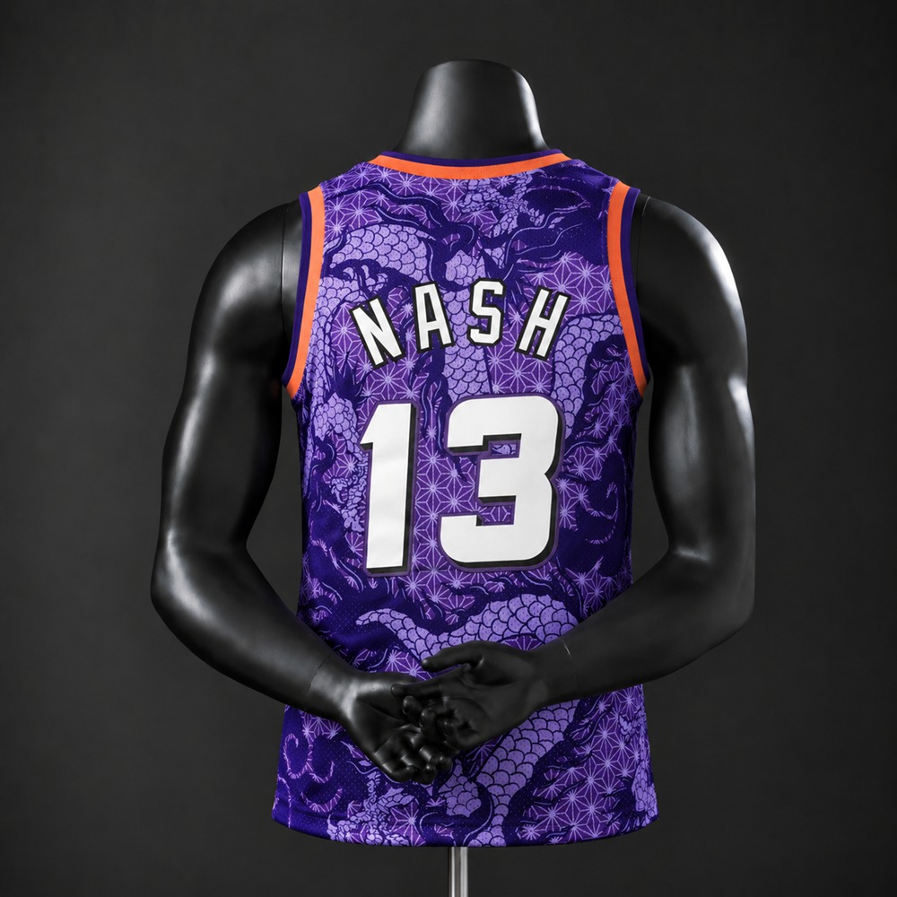 Phoenix Suns Classic Edition Steve Nash #13 NBA Jersey Embroidered Version Foto 2