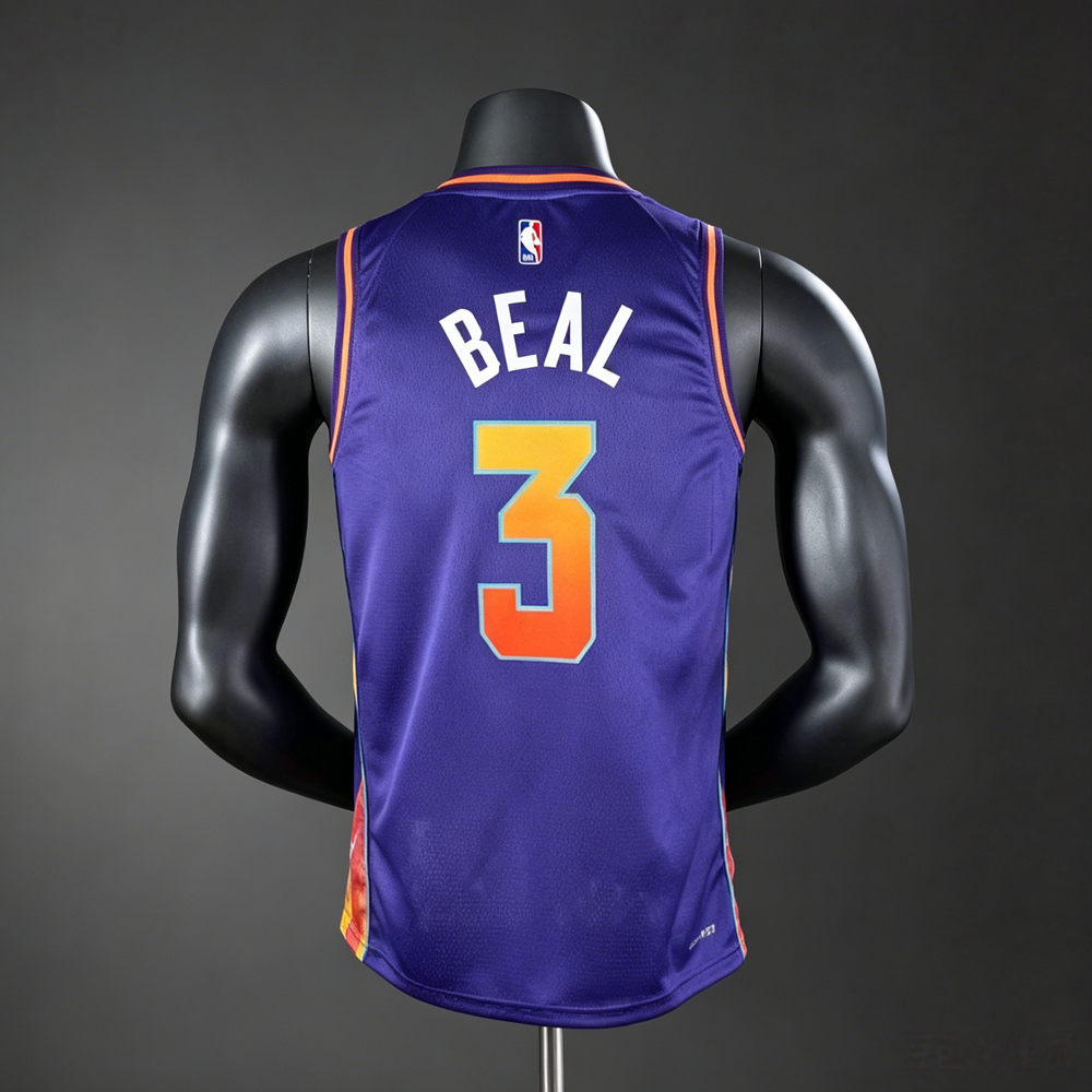 Phoenix Suns City Edition Beal #3 NBA Jersey Silk Version Foto 2