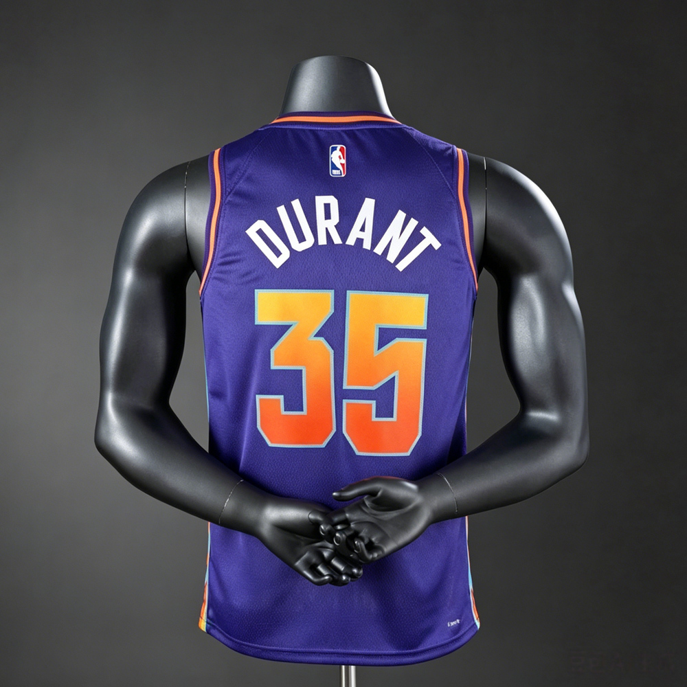Phoenix Suns City Edition Kevin Durant #35 NBA Jersey Silk Version Foto 2