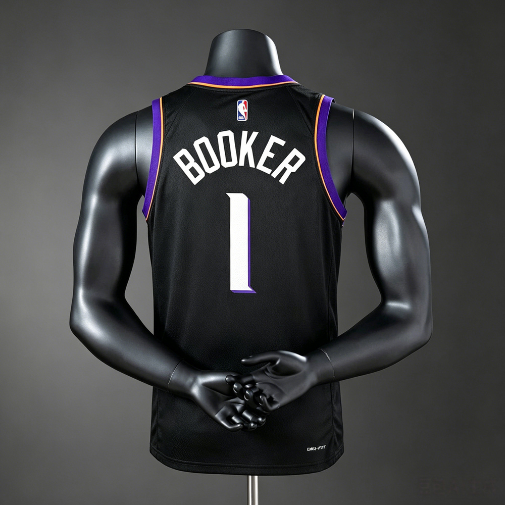 Phoenix Suns Statement Edition Booker #1 NBA Jersey Silk Version Foto 2