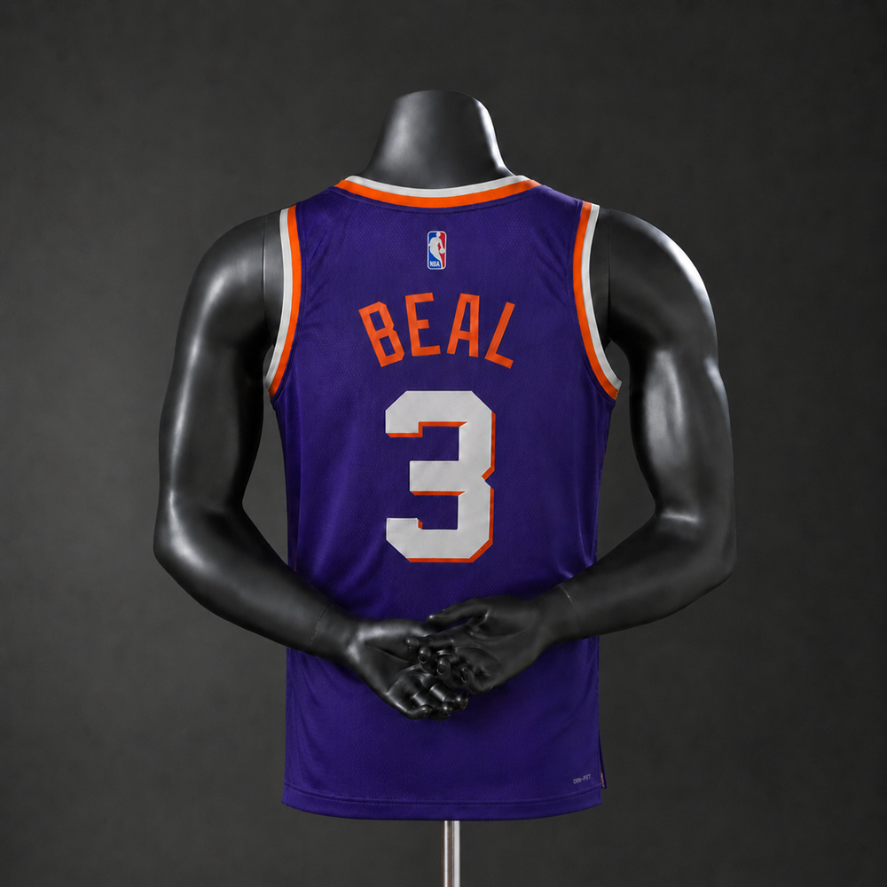 Phoenix Suns Icon Edition Beal #3 NBA Jersey Silk Version Foto 2