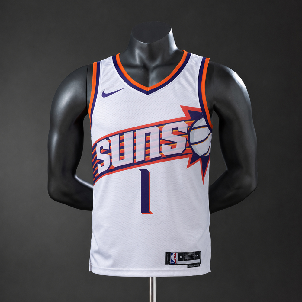 Phoenix Suns Association Edition Booker #1 NBA Jersey Silk Version