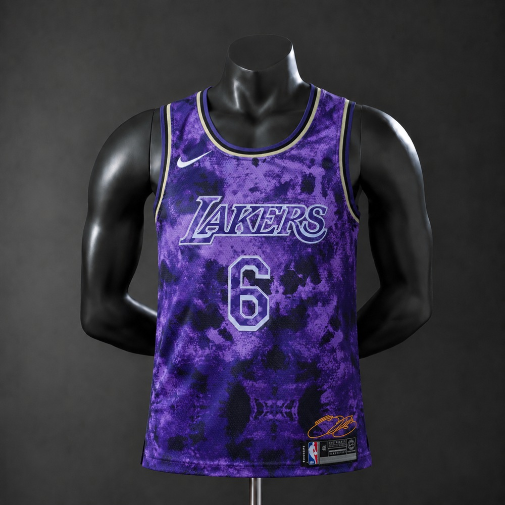Los Angeles Lakers City Edition LeBron James #6 NBA Jersey Embroidered Version