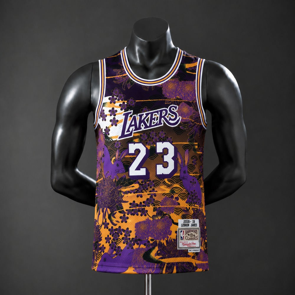 Los Angeles Lakers Hardwood Classics Edition LeBron James #23 NBA Jersey Embroidered Version