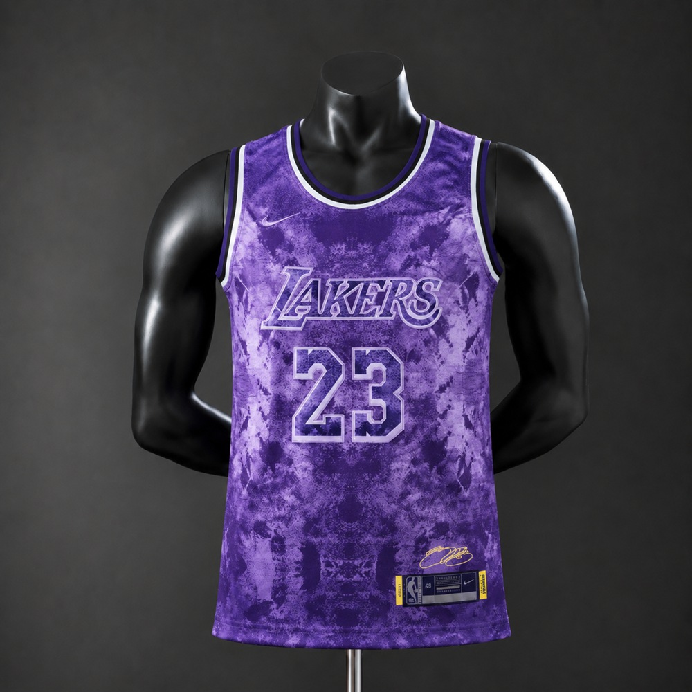 Los Angeles Lakers City Edition LeBron James #23 NBA Jersey Embroidered Version