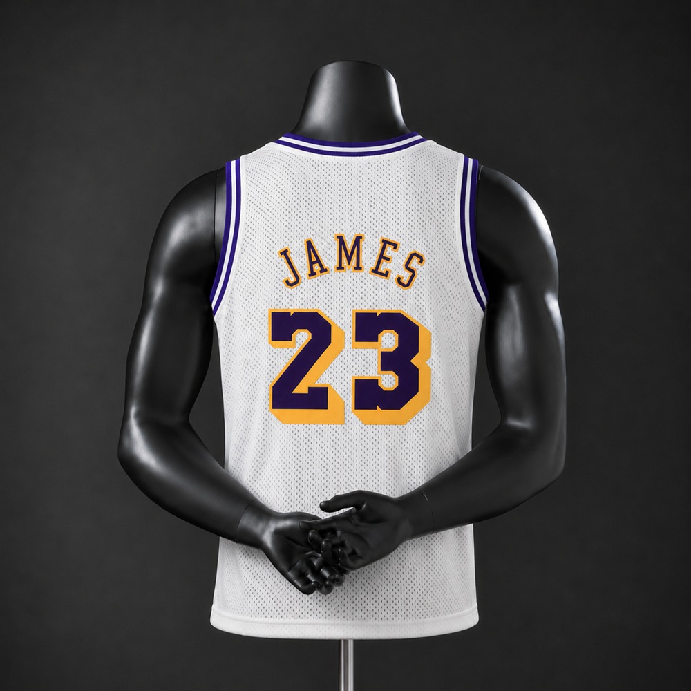 Los Angeles Lakers Hardwood Classics LeBron James #23 NBA Jersey Embroidered Version Foto 2